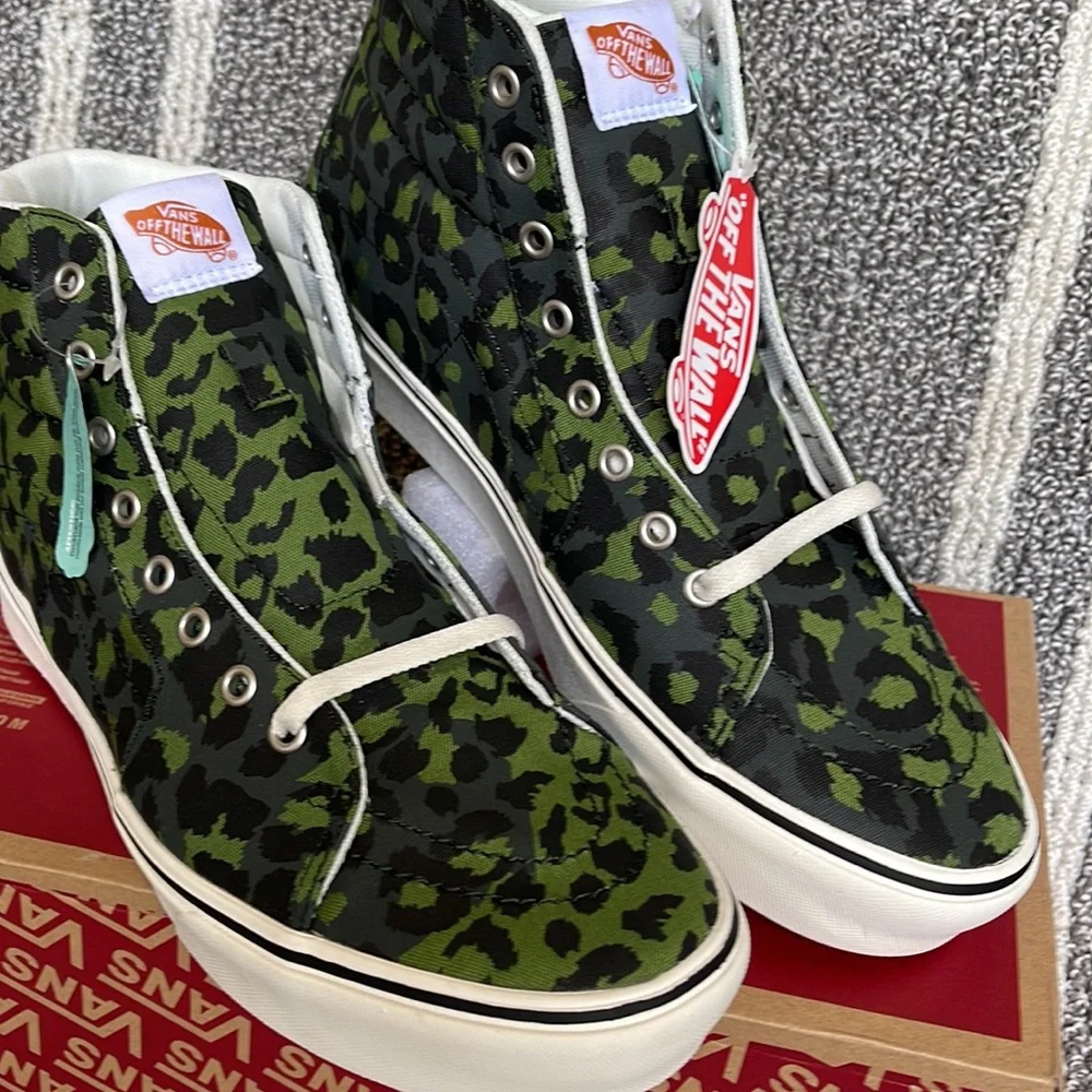 Vans Comfycush Sk8-Hi Leopard Cactus / Scarab MENS - Picture 7 of 16